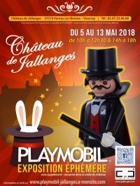 Exposition Playmobil au Château de Jallanges près de Tours. Du 5 au 13 mai 2018 à VOUVRAY. Indre-et-loire.  10H00